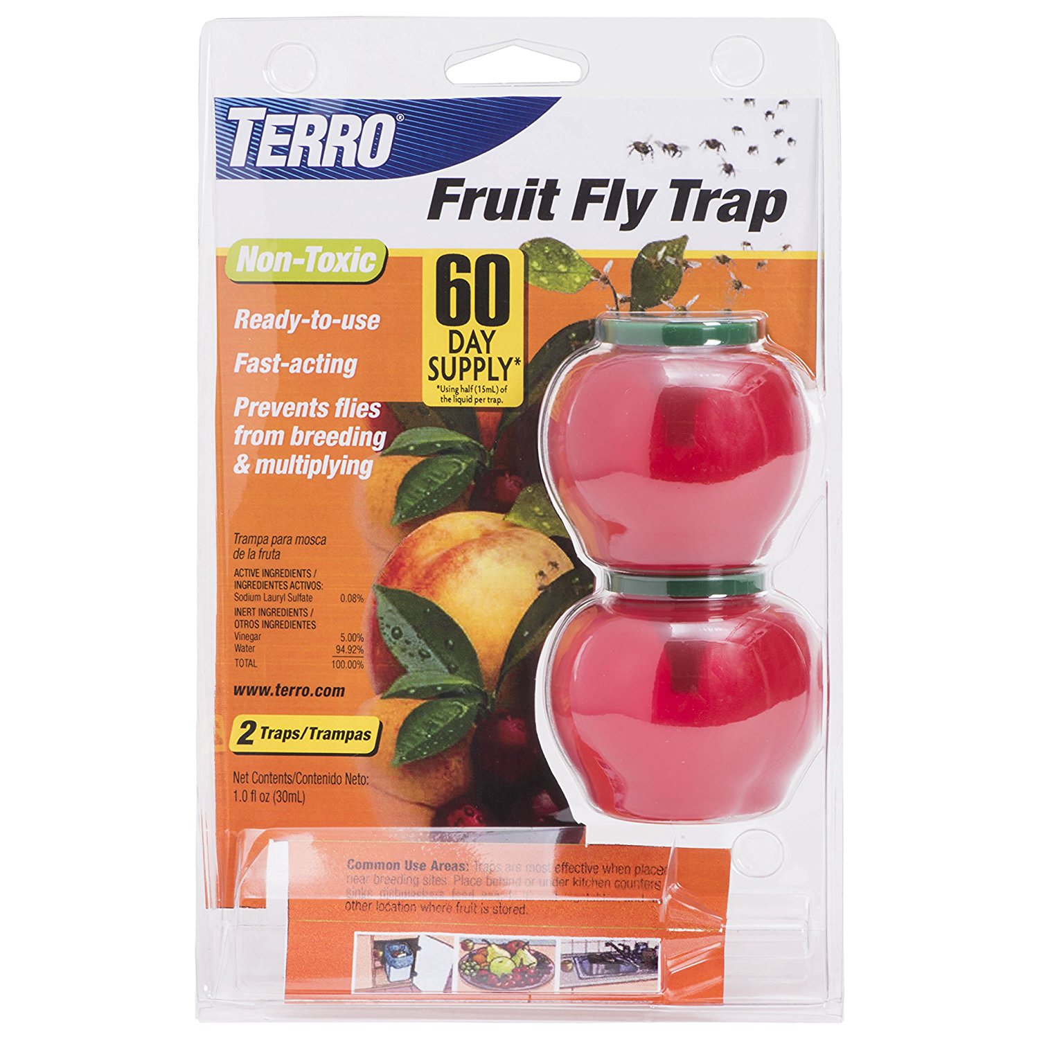 Terro Fruit Fly Trap, 2 Pack