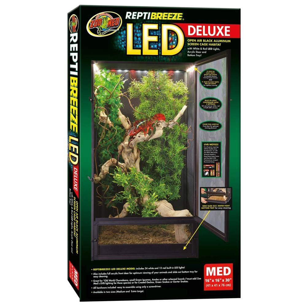 Repti Breeze LED Deluxe, 16" x 16" x 30"