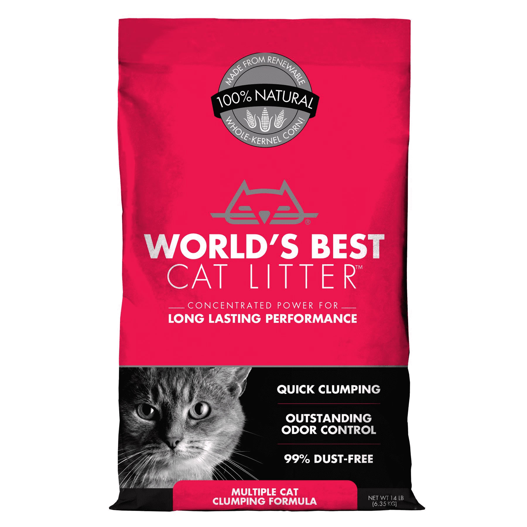 World's Best Extra Strength Clumping Cat Litter-17 lbs