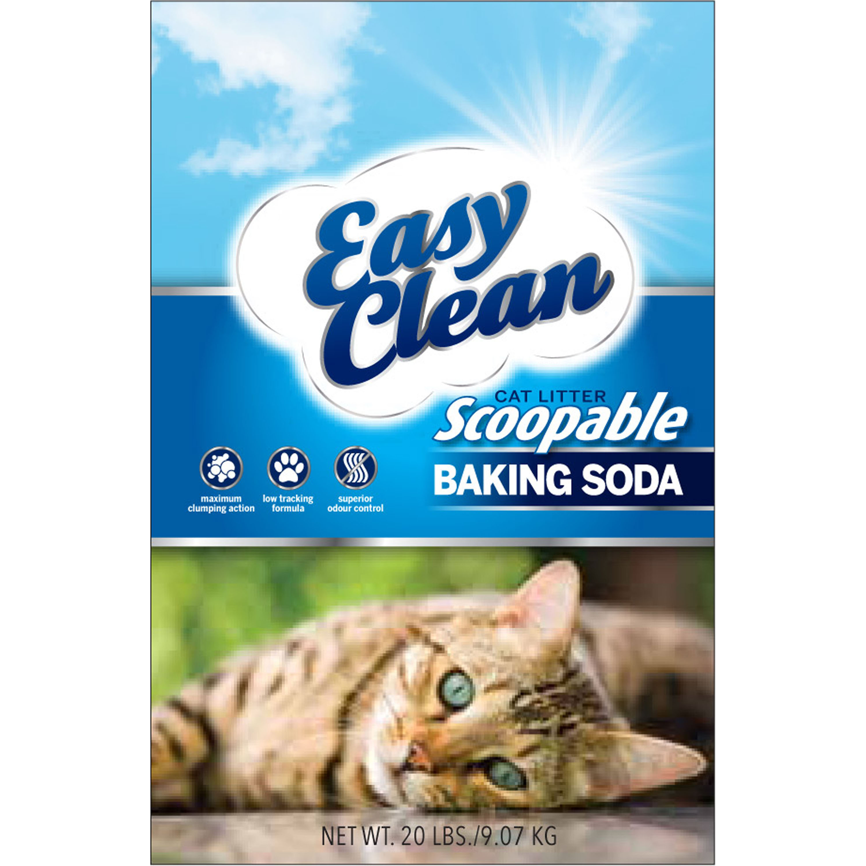 Pestell Easy Clean Clumping Cat Litter with Baking Soda-20 lbs
