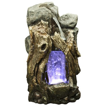 Alpine Rainforest Waterfall Edition Fountain with LED Lights