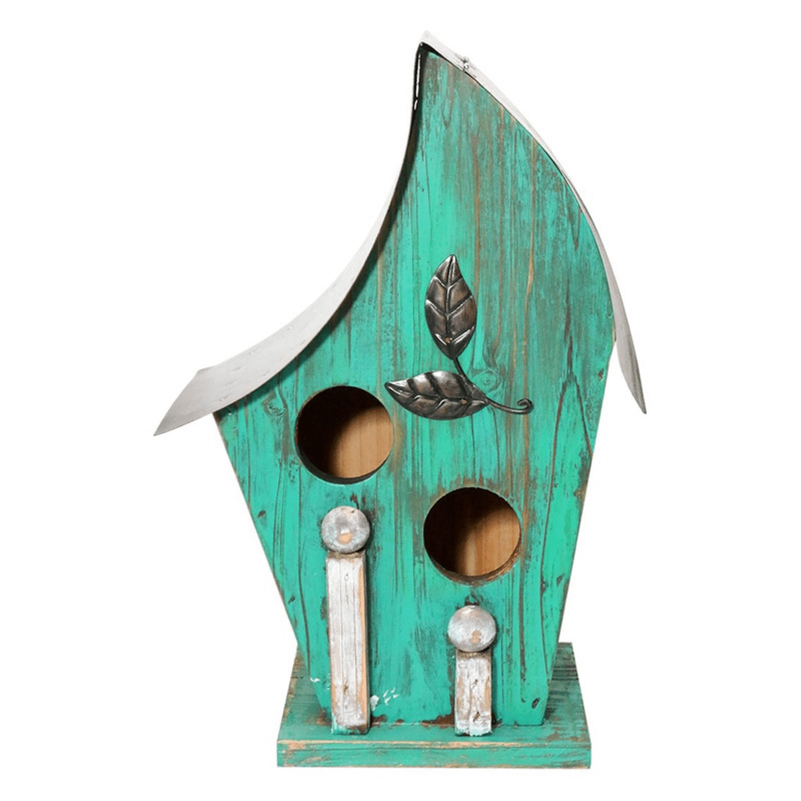 Alpine Artful Wooden Turquoise Birdhouse