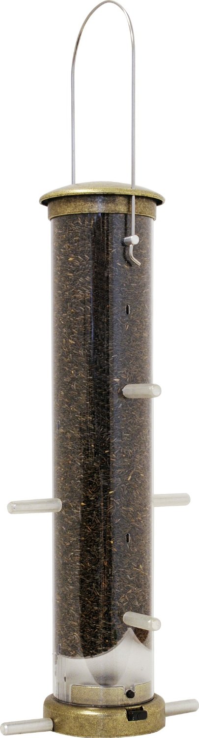 Aspects Quick-Clean Thistle Tube Feeder, Medium - Antique Brass