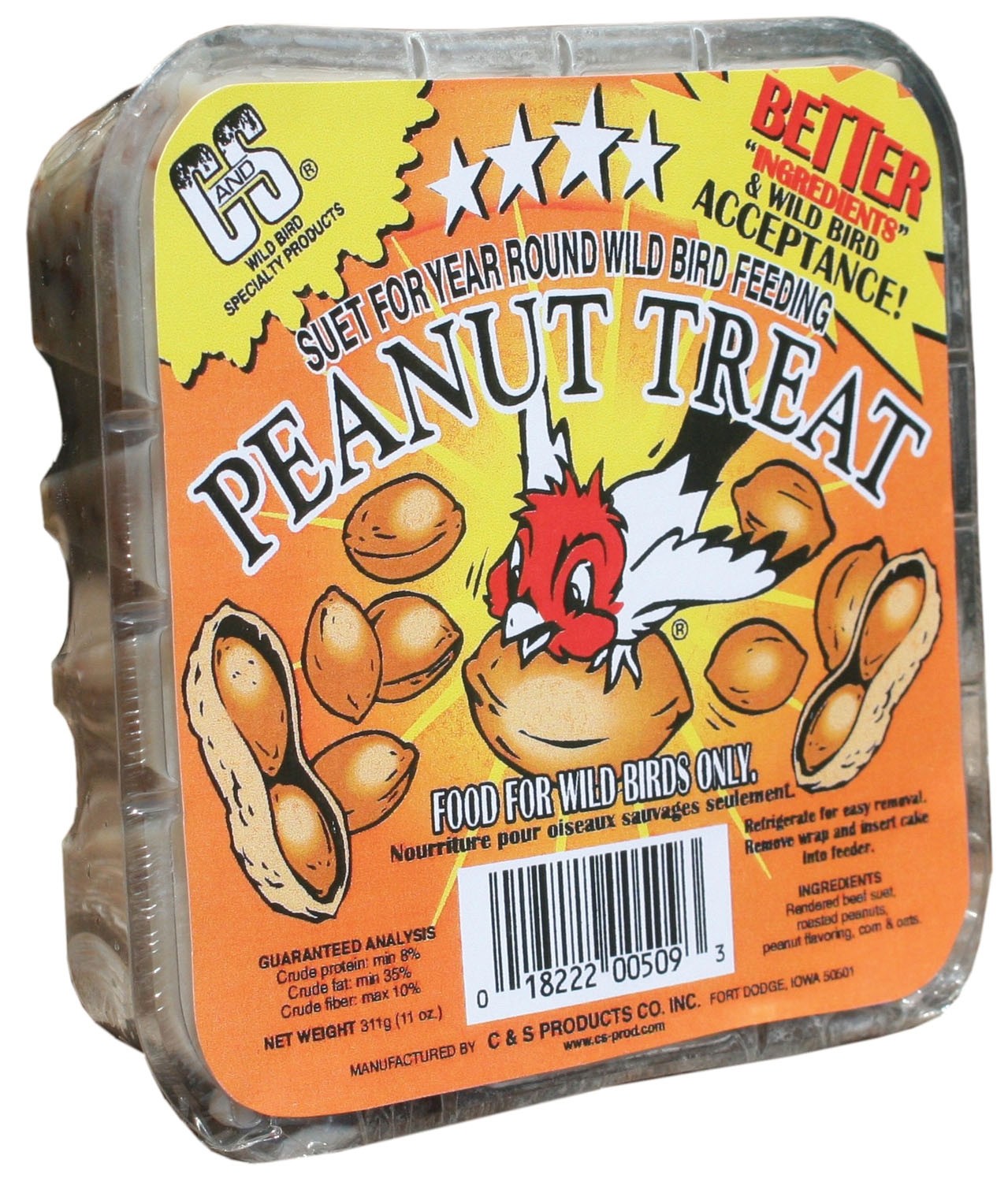 C&S Peanut Treat Suet Cake, 11.75 oz.