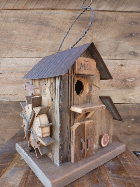 Nature Creations Rustic Barnboard Birdhouse Medium #22