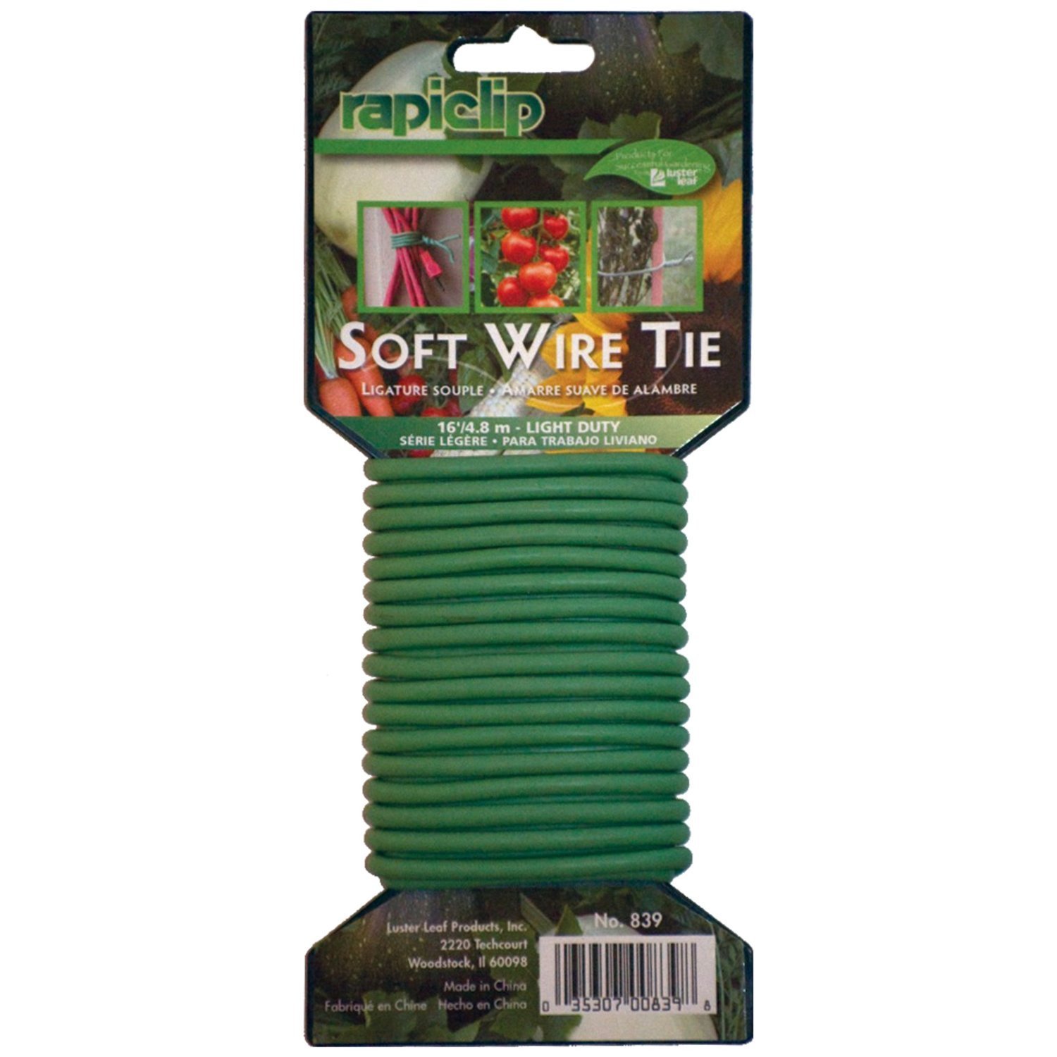 Luster Leaf Rapiclip Light Duty Soft Wire Tie, 16 Ft. Roll