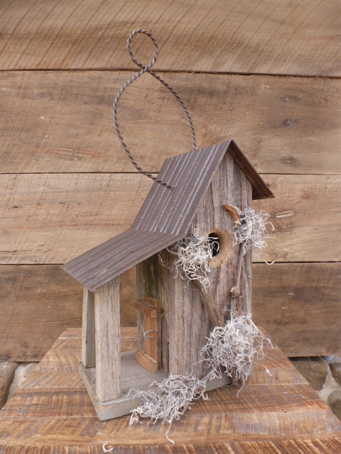 Nature Creations Rustic Barnboard Birdhouse Medium #26