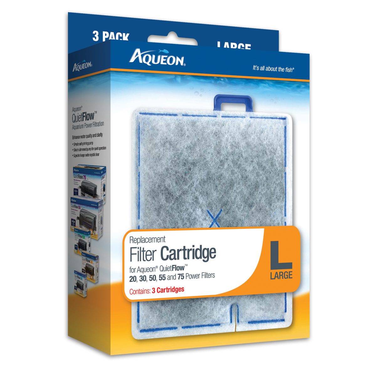 Aqueon Filter Cartridge, Large (3 Pack)