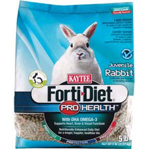 Kaytee forti Diet Pro Health Food for Juvenile Rabbits, 5 lbs.