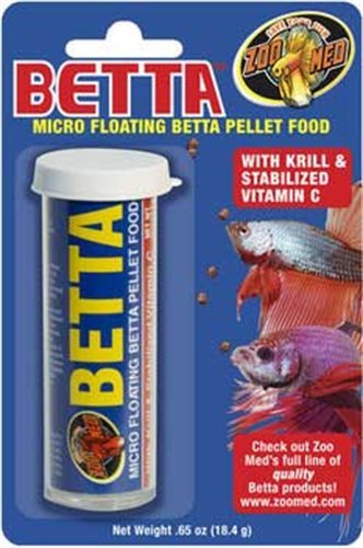 Zoo Med Laboratories Betta Micro Pellet Food, 0.65 oz.
