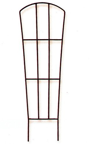 Fan Pot Trellis Black Wrought Iron, 24 in.