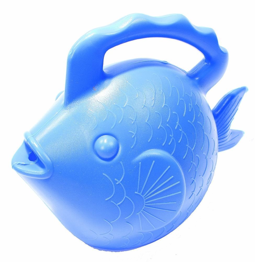Novelty Plastic Fish Watering Can, 3/4 Gal., Bright Blue